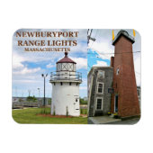 Newburyport Harbor Range Lights, MA Flexi Magnet マグネット (横)