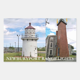 Newburyport Range Lights, Massachusetts Stickers 長方形シール