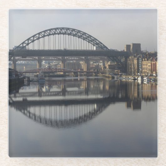 Newcastle Quayside & the Tyne Bridge ガラスコースター (正面)