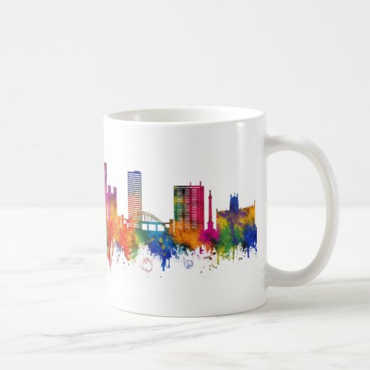 Newcastle UK Skyline コーヒーマグカップ (右)