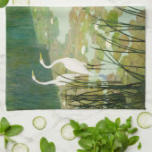 Newell Convers Wyethによる夏のヘロン キッチンタオル (折り畳み)