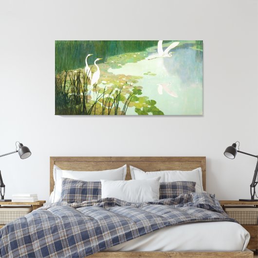 Newell Convers Wyethによる夏のヘロン キャンバスプリント (インサイチュ (寝室))