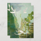 Newell Convers Wyethによる夏のヘロン ノートカード (正面/裏面)