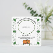 Newest Little Pumpkin Birth Announcement Thank You (スタンド正面)