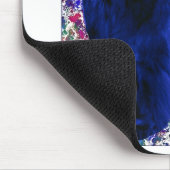 Newfの海綿で洗われた青いマウスパッド マウスパッド (コーナー)