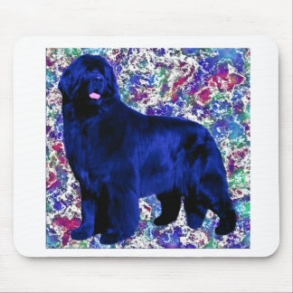 Newfの海綿で洗われた青いマウスパッド マウスパッド