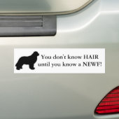 NEWFを知っているまで毛を知っていません! バンパーステッカー (車上)