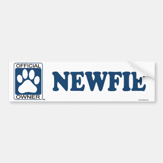 Newfieの青 バンパーステッカー (正面)