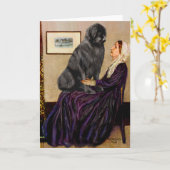 Newfie 1 – ウィスラーの母親 カード (黄色い花)