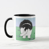 Newfie (Landseer) -私は熱狂します マグカップ (左)