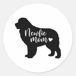 Newfie Mom - Newfoundland Mom - Newfie Dog Moms ラウンドシール