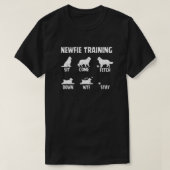 Newfie Training - Newfoundland Dog Tricks Tシャツ (デザイン正面)