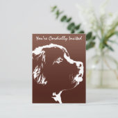 Newfoundland招待状パーソナライズされた犬のRSVPカード 招待状 (スタンド正面)