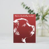 Newfoundland招待状パーソナライズされた犬のRSVPカード 招待状 (スタンド正面)