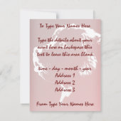 Newfoundland招待状パーソナライズされた犬のRSVPカード 招待状 (裏面)