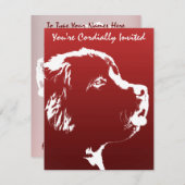 Newfoundland招待状パーソナライズされた犬のRSVPカード 招待状 (正面/裏面)