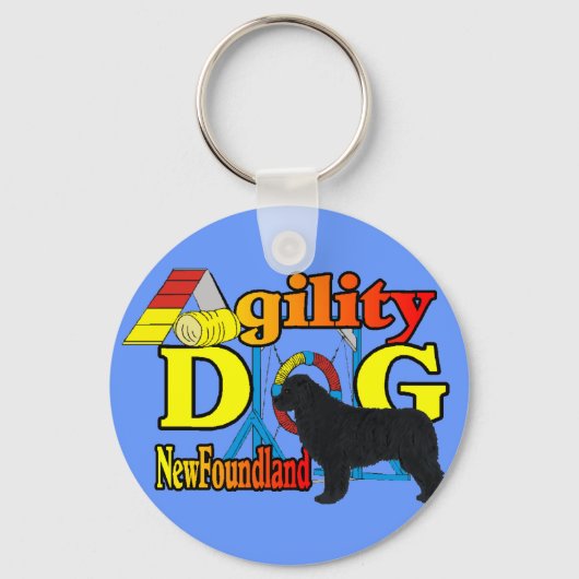 Newfoundland_Agilityギフト キーホルダー (正面)