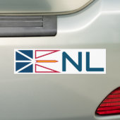 Newfoundland and Labrador flag バンパーステッカー (車上)