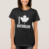 Newfoundland Canada Maple Leaf Red Canadian Flag P Tシャツ (正面)