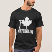 Newfoundland Canada Maple Leaf Red Canadian Flag P Tシャツ (正面)