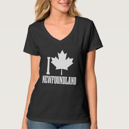 Newfoundland Canada Maple Leaf Red Canadian Flag P Tシャツ (正面)
