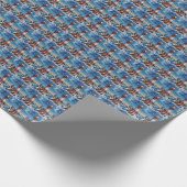 Newfoundland Christmas Lighthouse Holiday ラッピングペーパー (角)