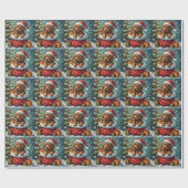 Newfoundland Christmas Santa Bag Adventure ラッピングペーパー (フラット)