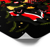 Newfoundland Christmas Tree Xmas Dog Lover  ポスター (角)