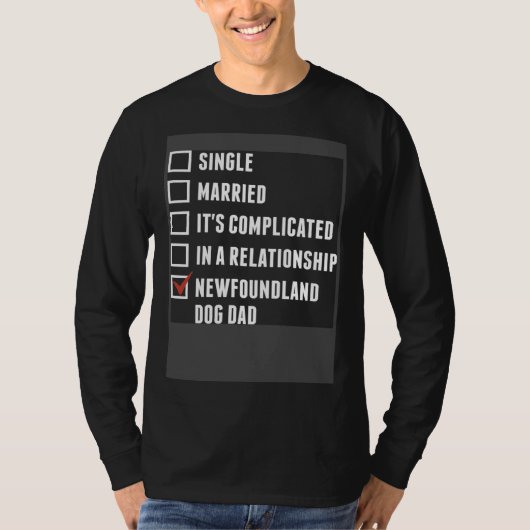 Newfoundland Dad Dog Father Tシャツ (正面)