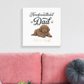 Newfoundland Dad Life Is Ruff Vintage Dog Shirt キャンバスプリント (インサイチュ (リビング))