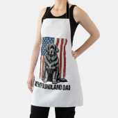 Newfoundland Dad Patriotic Dog Vintage エプロン (インサイチュ)