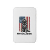 Newfoundland Dad Patriotic Dog Vintage バスマット (正面縦)