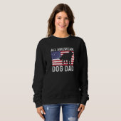 Newfoundland Distressed Patriotic All American USA スウェットシャツ (正面フル)