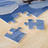 Newfoundland Dog Christmas Boat Holiday ジグソーパズル (側面)