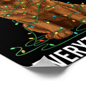 Newfoundland Dog Christmas I'm Fine Everything Is  ポスター (角)