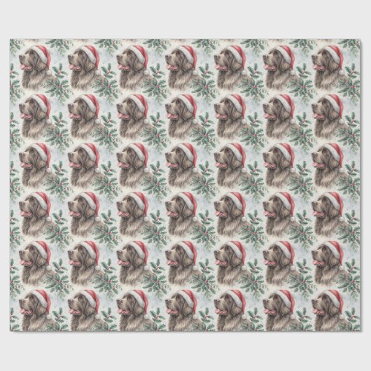 Newfoundland Dog Christmas Wrapping Paper ラッピングペーパー (フラット)