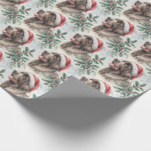 Newfoundland Dog Christmas Wrapping Paper ラッピングペーパー (角)