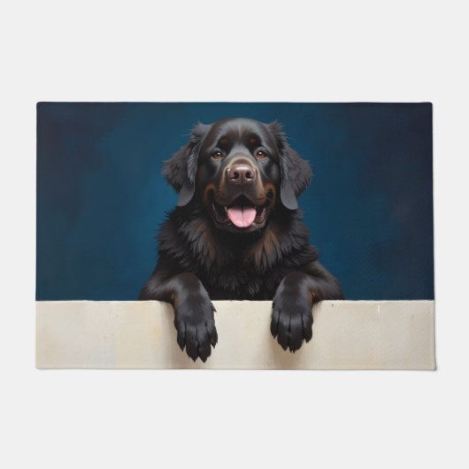 Newfoundland Dog Doormat Art ドアマット (正面)