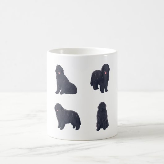 Newfoundland dog Magic コーヒーマグカップ (中央)