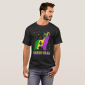 Newfoundland Dog Mardi Gras Carnival Jester Beads Tシャツ (正面フル)