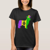 Newfoundland Dog Mardi Gras Carnivals Funny Puppy  Tシャツ (正面)