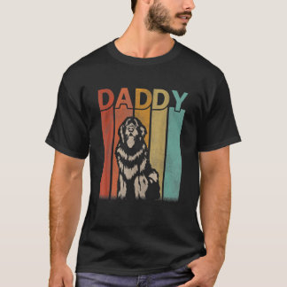 Newfoundland Dog Retro Vintage Daddy Graphic Fathe Tシャツ