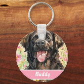Newfoundland Dog Tag – Custom Info キーホルダー (正面)
