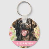 Newfoundland Dog Tag – Custom Info キーホルダー (裏面)
