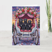 Newfoundland Dog Valentine's Day カード (正面)