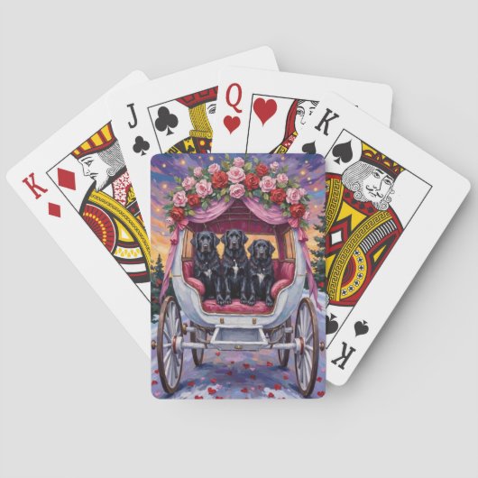 Newfoundland Dog Valentine's Day  トランプ (裏面)