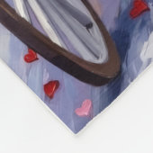 Newfoundland Dog Valentine's Day  フリースブランケット (角)