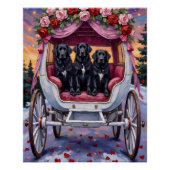 Newfoundland Dog Valentine's Day  ポスター (正面)