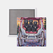 Newfoundland Dog Valentine's Day  マグネット (正面/裏面)