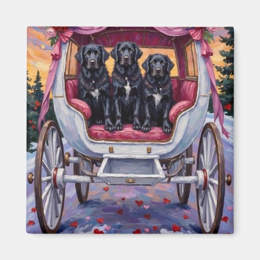 Newfoundland Dog Valentine's Day  マグネット (正面)